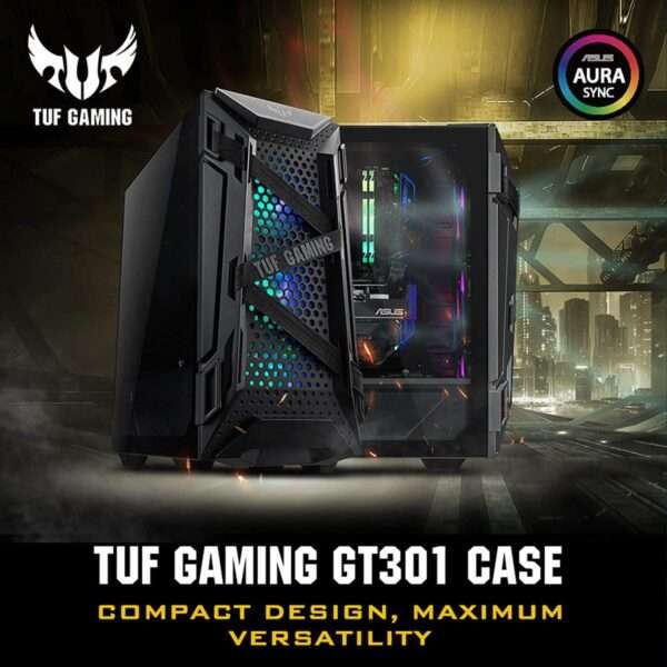 ASUS TUF GT301 Honeycomb Panel Aura RBG Gaming Case - Image 5