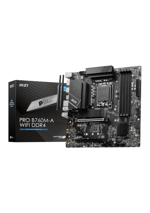 MSI Pro B760M-A Wi-Fi D4 Intel LGA1700 DDR4 Micro ATX