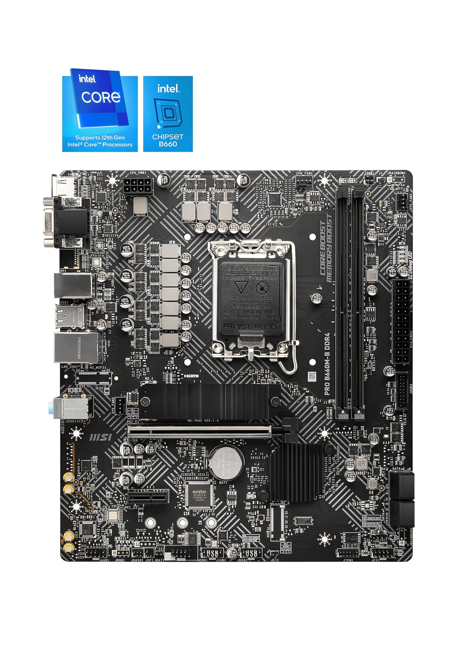 MSI Pro B660M-G Intel DDR4 LGA1700p Micro ATX