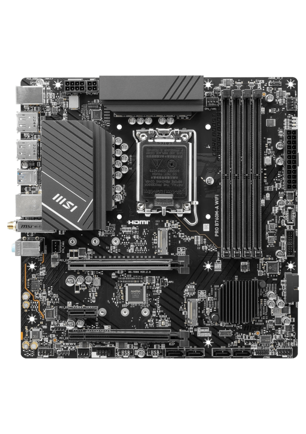 MSI Pro B760M-A Wi-Fi Intel LGA1700 DDR5 Micro ATX - Image 2