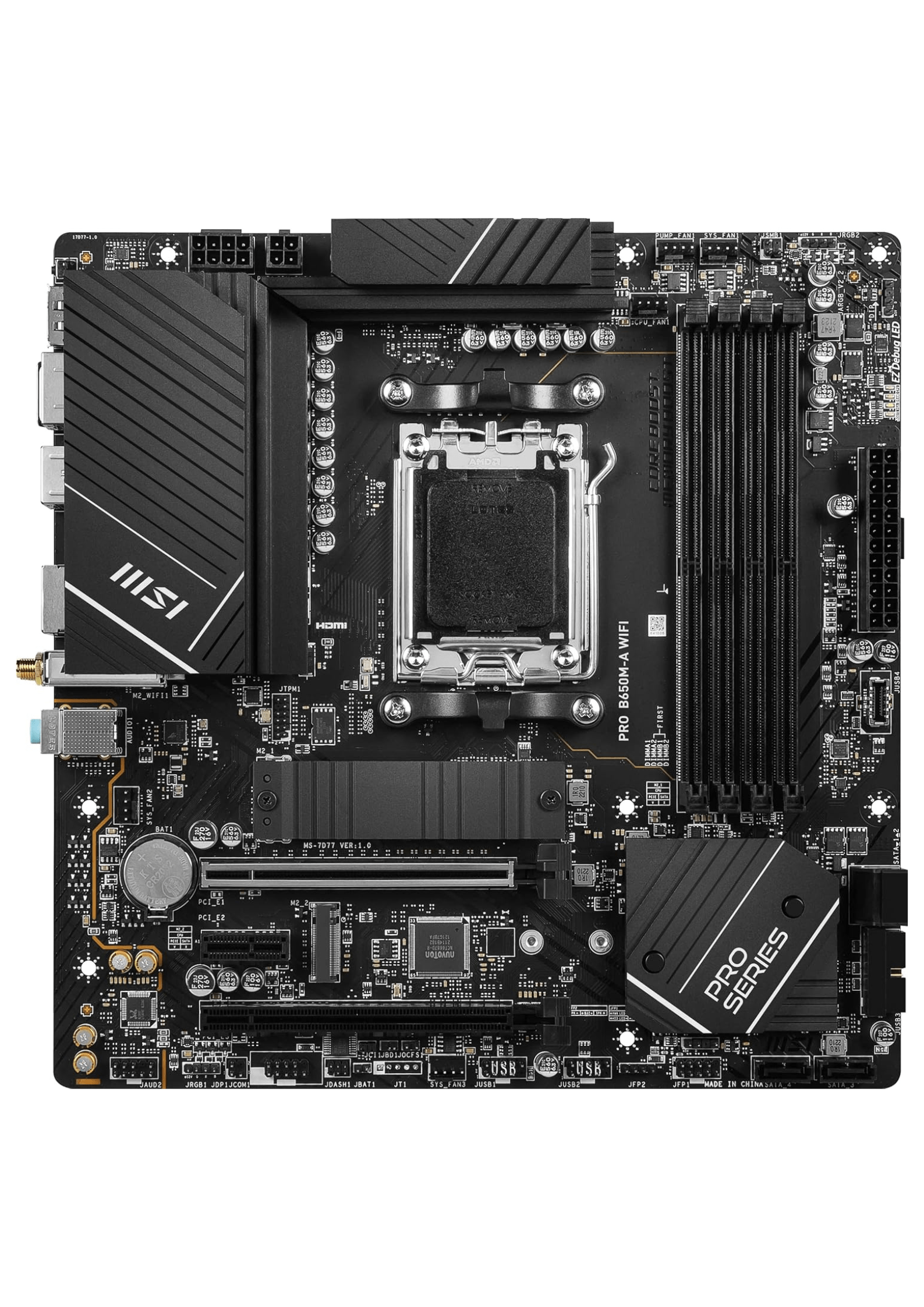 MSI Pro B650M-A Wi-Fi AMD AM5 DDR5 Micro ATX