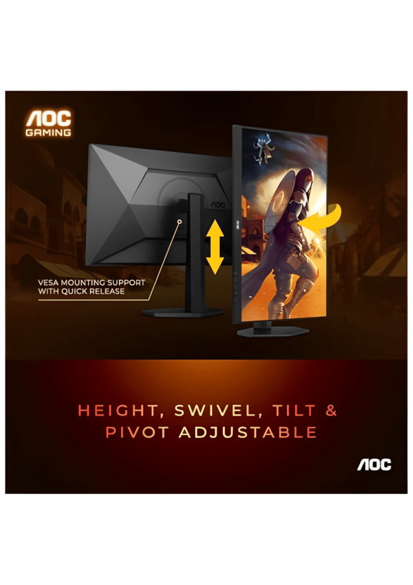 AOC Q27G4XN 27" Gaming Monitor, 2K QHD 2560x1440, 180Hz 1ms - Image 2