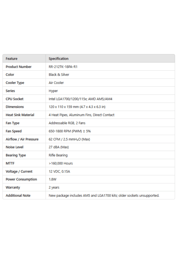 COOLER MASTER Hyper 212 LED Turbo ARGB CPU Air Cooler - Image 6