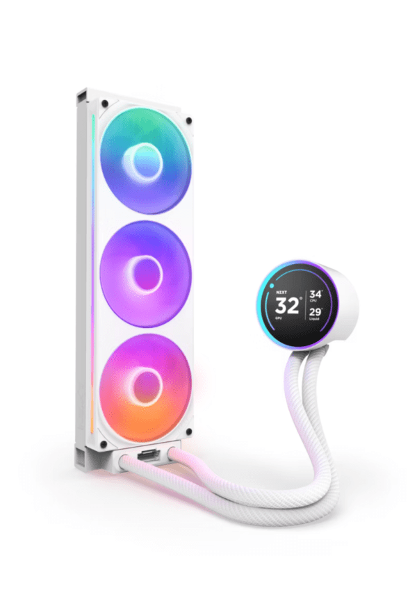 NZXT Kraken Elite RGB 360mm CPU Liquid Cooler White - Image 3