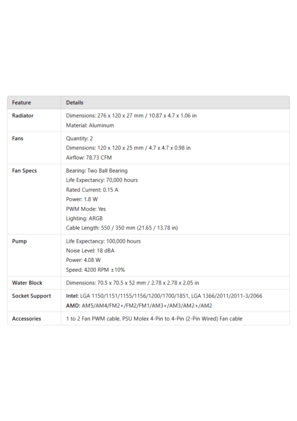 MSI MAG CORELIQUID C240 ​​ARGB 240mm CPU Liquid Cooler - Image 3