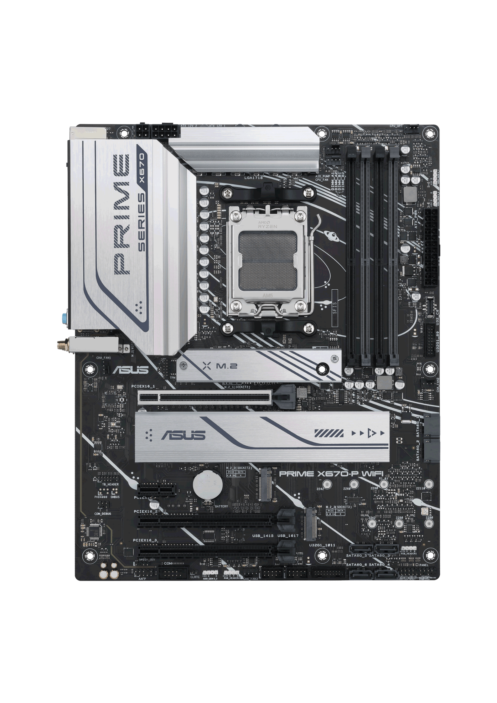 Asus Prime X670-P Wi-Fi AMD AM5 DDR5 ATX Motherboard