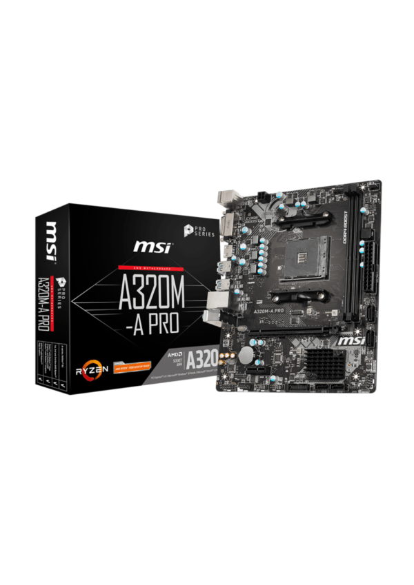 MSI A320M-A Pro AMD AM4 DDR4 Micro ATX