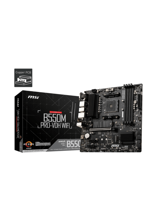 MSI B550M PRO-VDH Wi-Fi AMD AM4 DDR4 Micro ATX