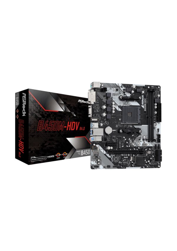 Asrock B450M-HDV R4 AMD AM4 DDR4 Micro ATX