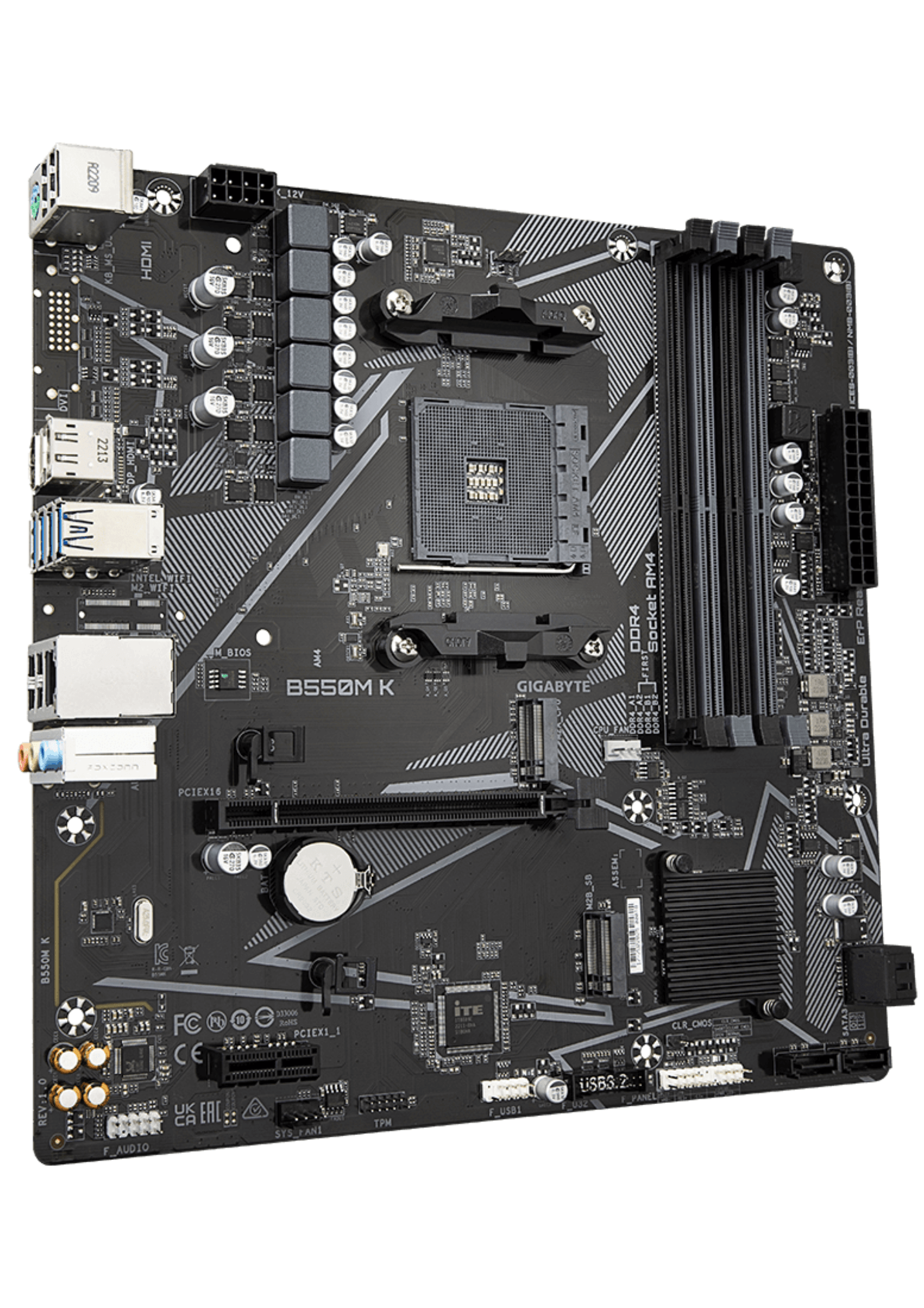 Gigabyte B550M K AMD AM4 DDR4 Micro ATX