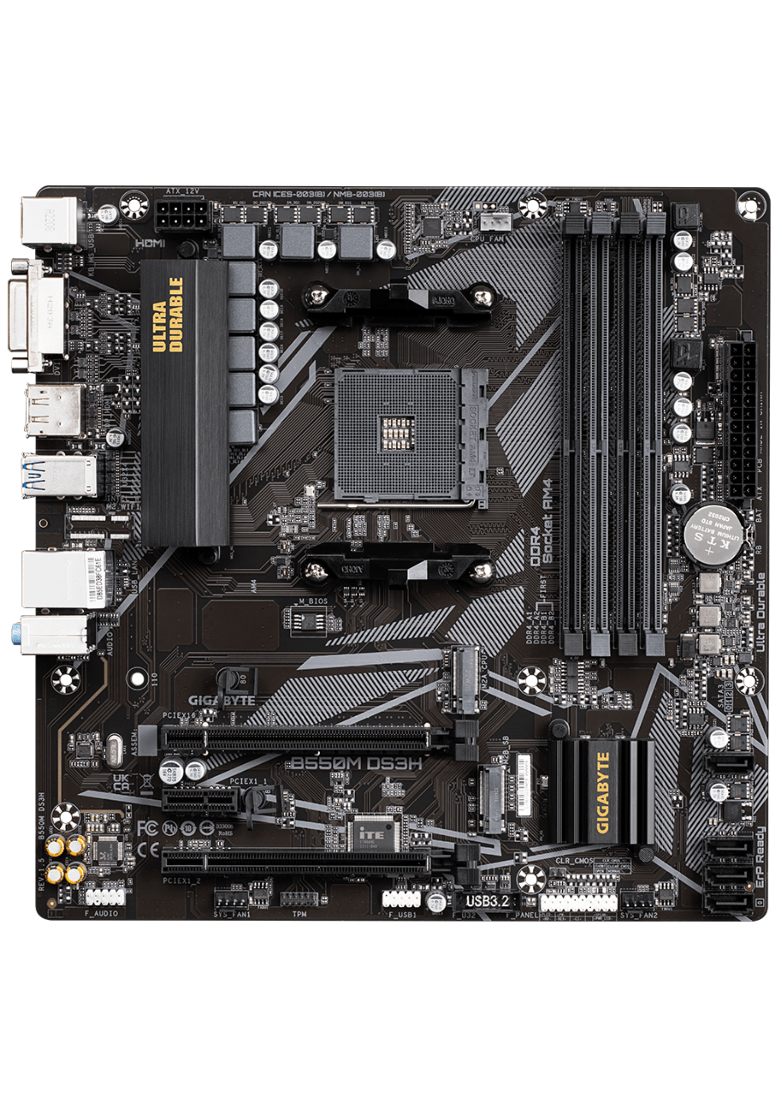 Gigabyte B550M-DS3H AMD AM4 DDR4 Micro ATX