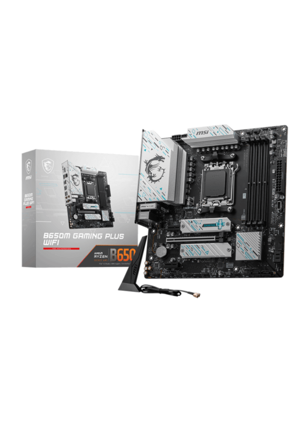 MSI B650M Gaming Plus Wi-Fi AMD AM5 DDR5 Micro ATX White