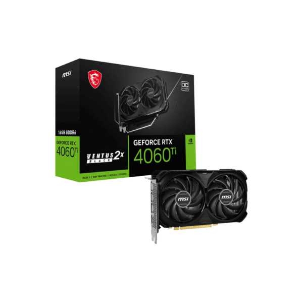(USED) <br> MSI RTX 4060 TI Ventus 2X Black 16G OC