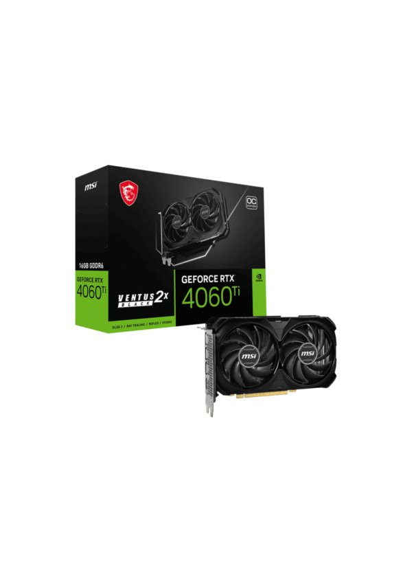 (USED) <br> MSI RTX 4060 TI Ventus 2X Black 16G OC
