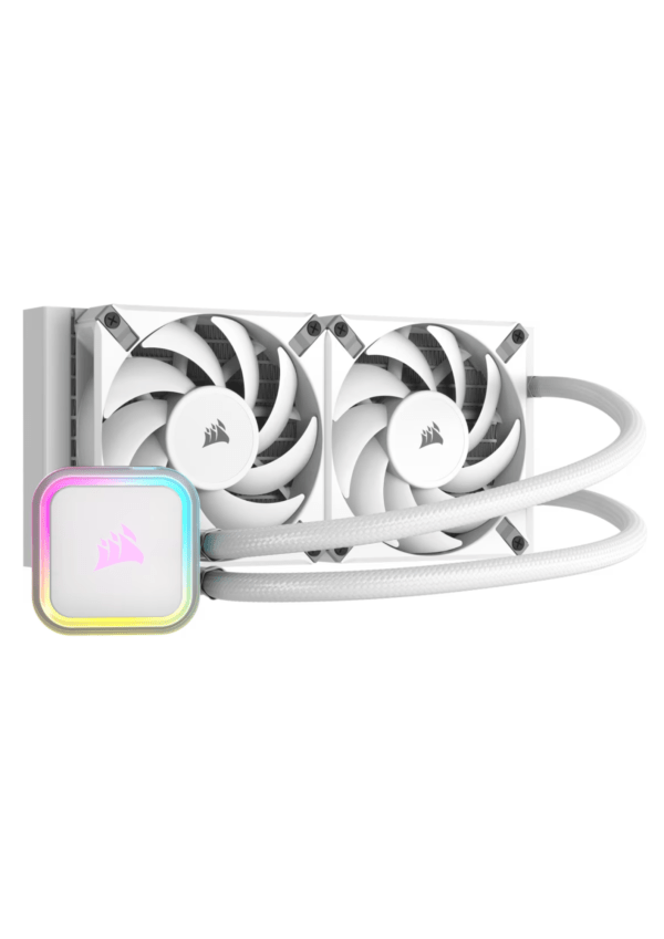 CORSAIR iCUE H100i RGB ELITE 240mm Liquid CPU Cooler White