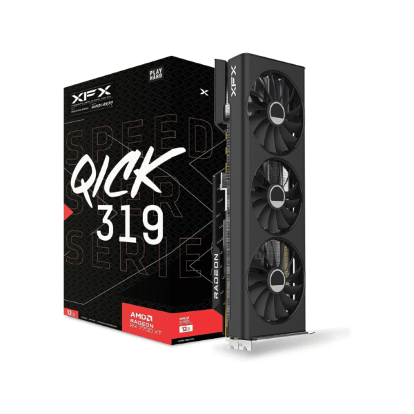 (USED) <br> XFX RX 7700 XT Speedster Qick 319 XT Black 12GB