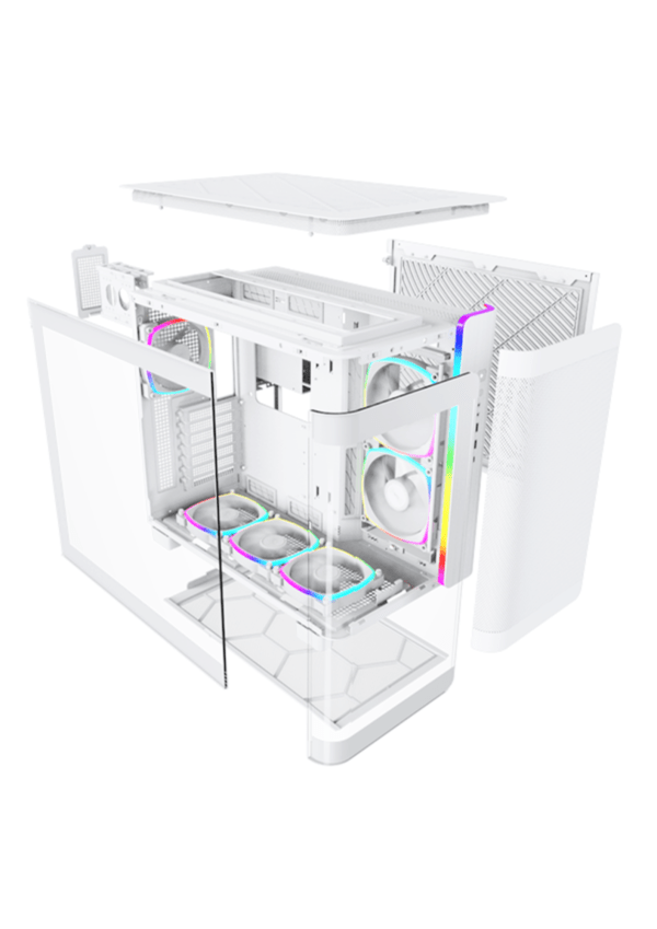 Montech KING 95 PRO dual chamber White Gaming Case - Image 5