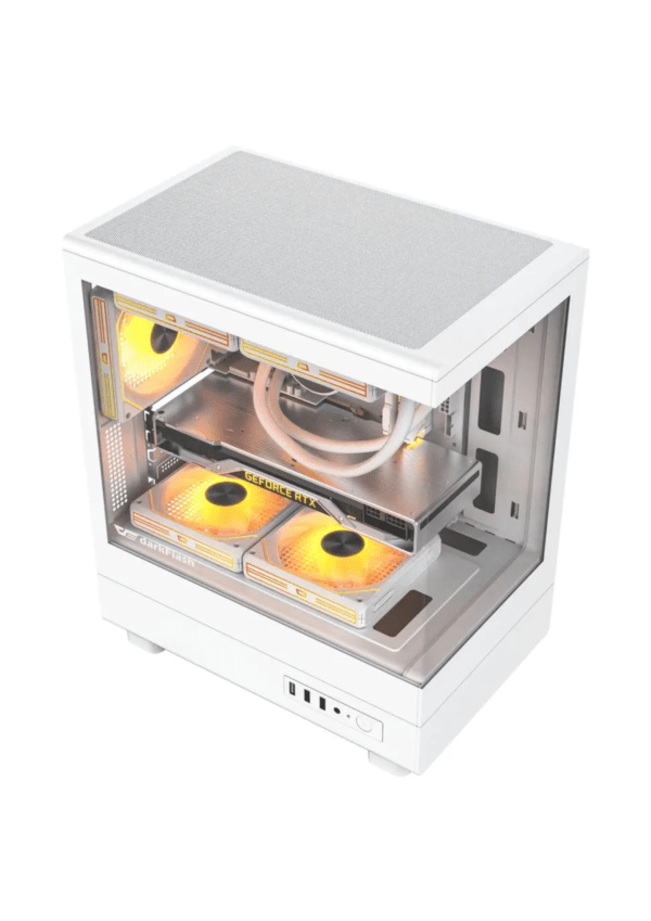 darkFlash DB330M ARGB White Gaming Case - Image 4