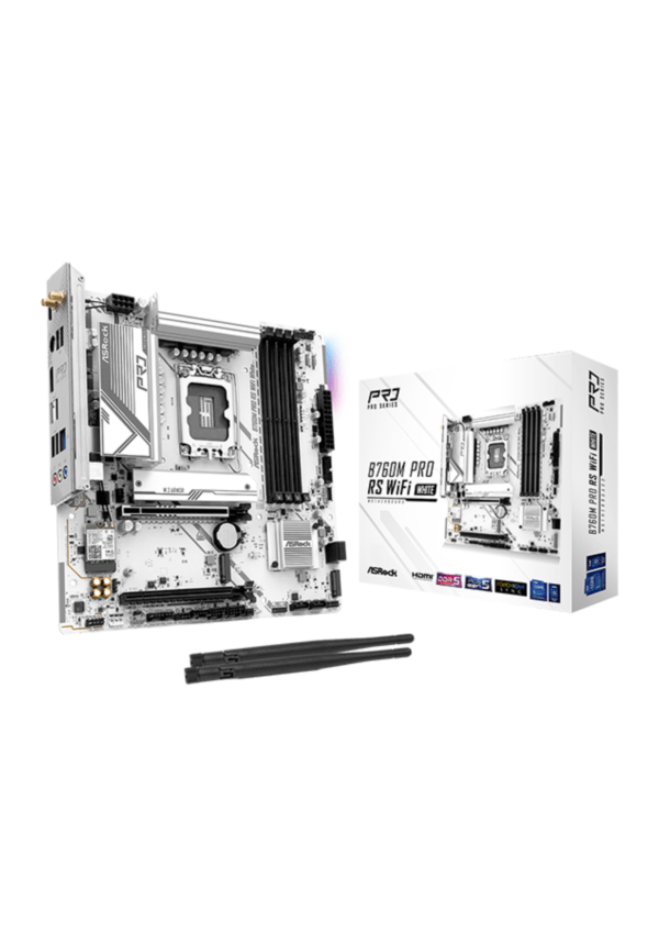 Asrock B760M Pro RS WiFi White Intel Micro ATX Motherboard DDR5