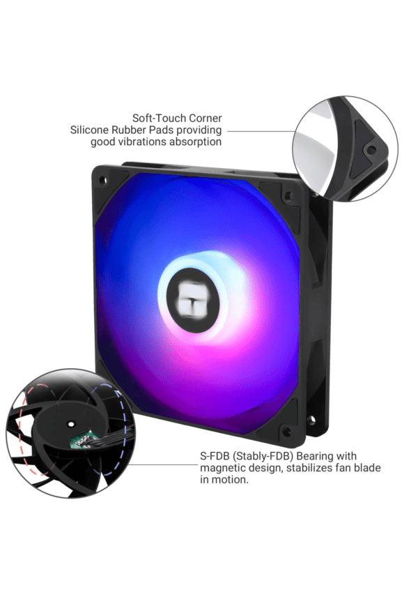 Thermalright ARGB Black 12 cm 3-Way Case Fan - Image 5