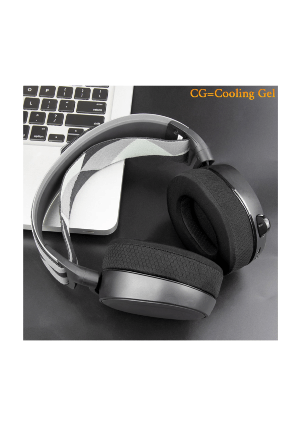 SOULWIT SteelSeries Black EarPads with Cooling Gel - Image 2