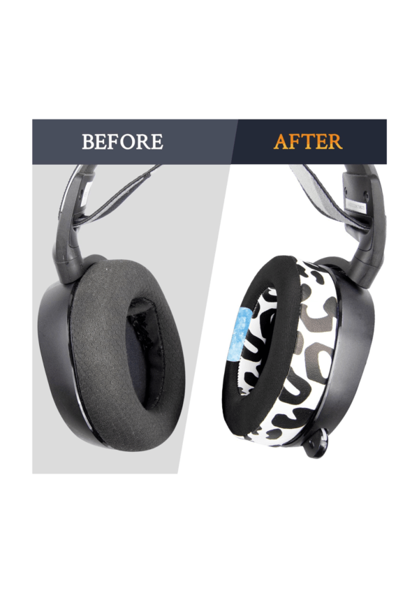 SOULWIT SteelSeries Black-White EarPads with Cooling Gel - Image 4