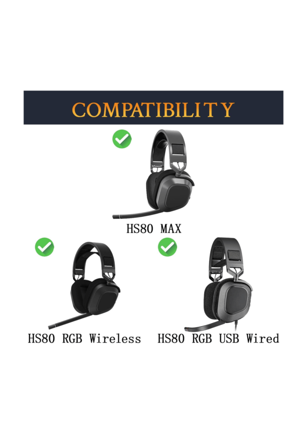 SOULWIT Corsair Black-Gold EarPads with Cooling Gel - Image 2
