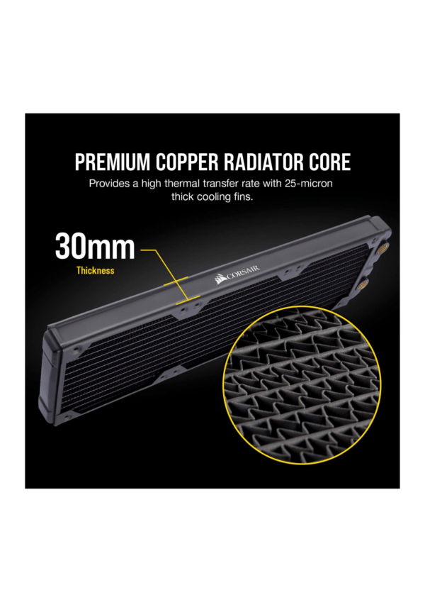 Corsair Hydro X Series XR5 360mm Water Cooling Radiator <br> (BLACK) - Image 3