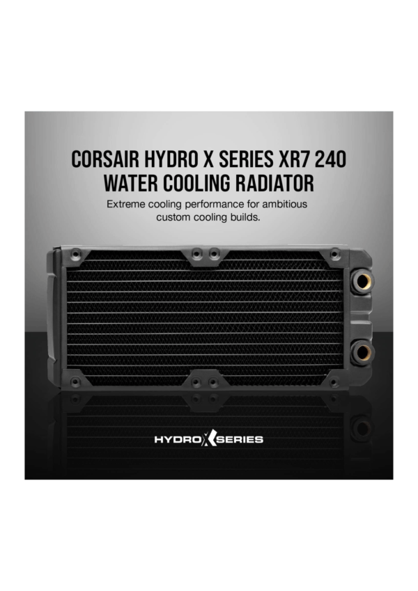 Corsair Hydro X Series XR7 240mm Water Cooling Radiator <br> (Black) - Image 2