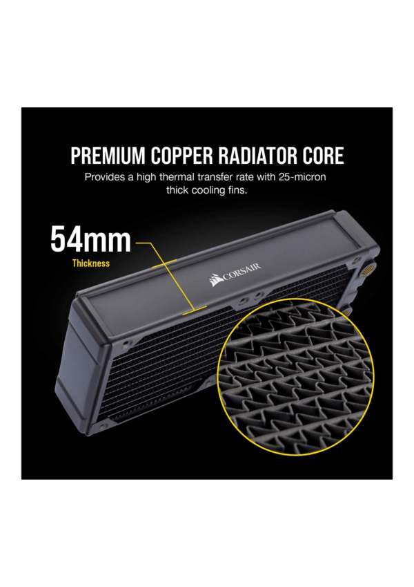 Corsair Hydro X Series XR7 240mm Water Cooling Radiator <br> (Black) - Image 3