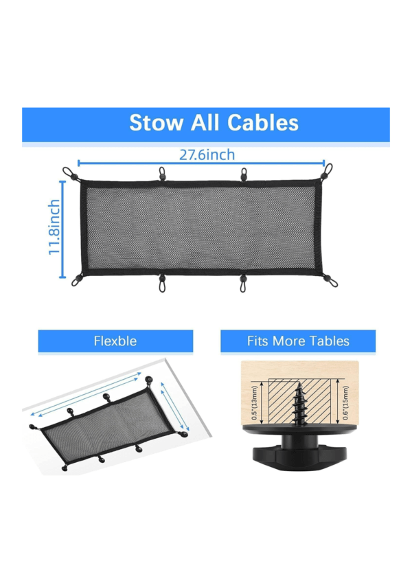 Cable Organizer Under Desk Wire Net - Image 3