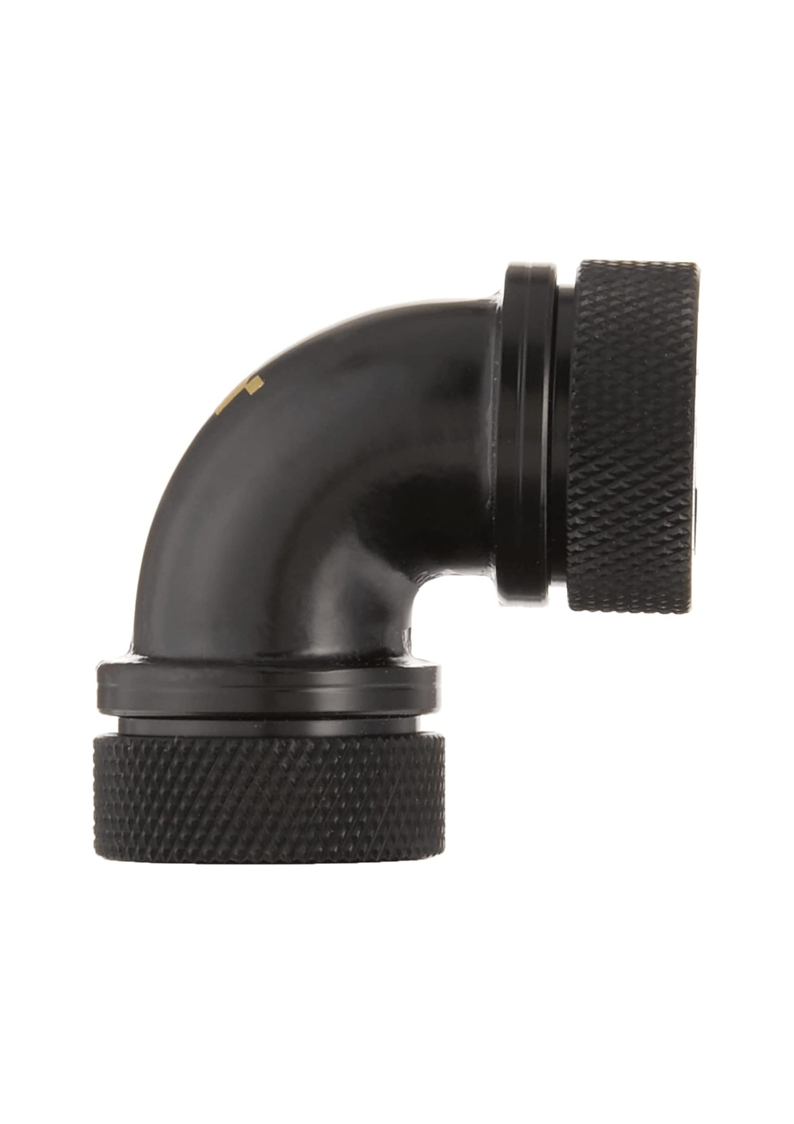 Thermaltake G1/4 PETG 16mm (5/8") OD 90° Tube Dual Compression Fitting (Black)