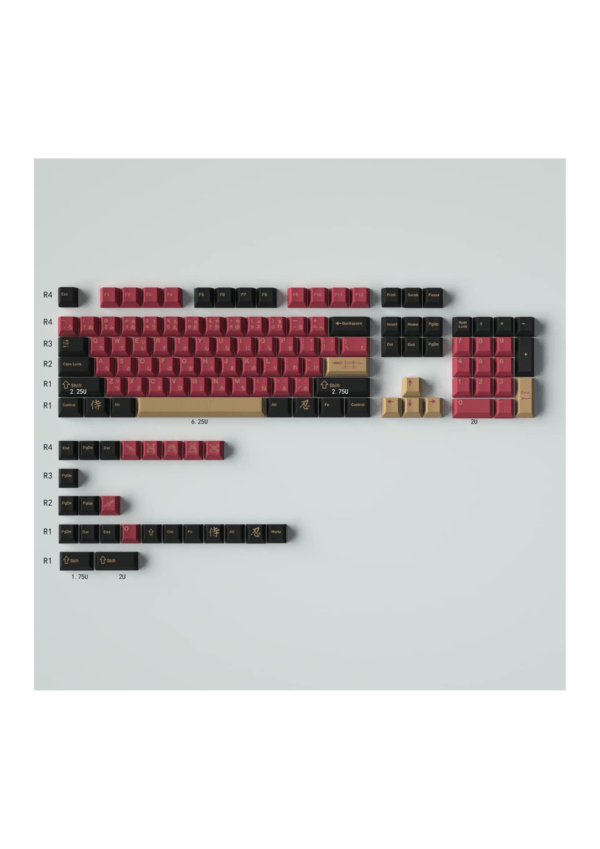 Sumgsn Red Samurai PBT Keycaps 129 Keys - Image 6