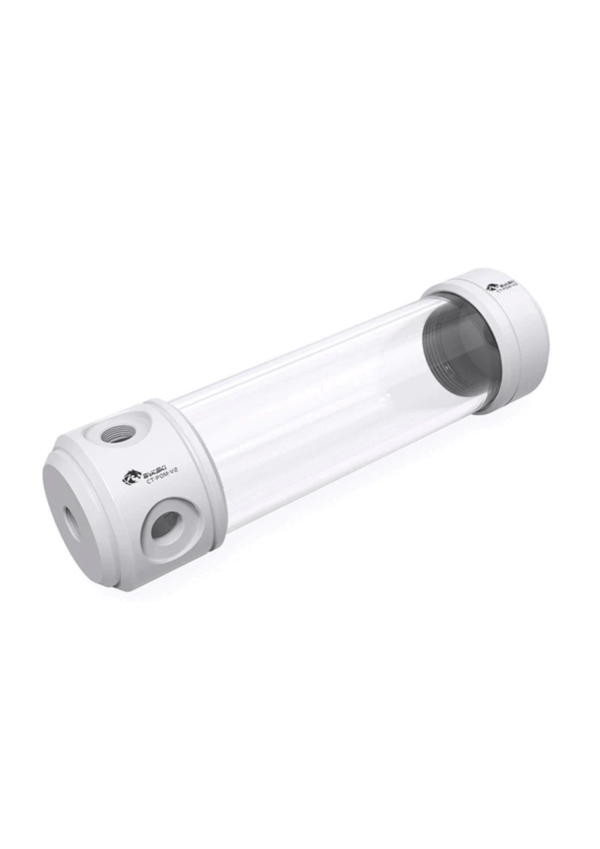 Bykski 50mm Cylindrical White Reservoir <br> (200mm Total Length)