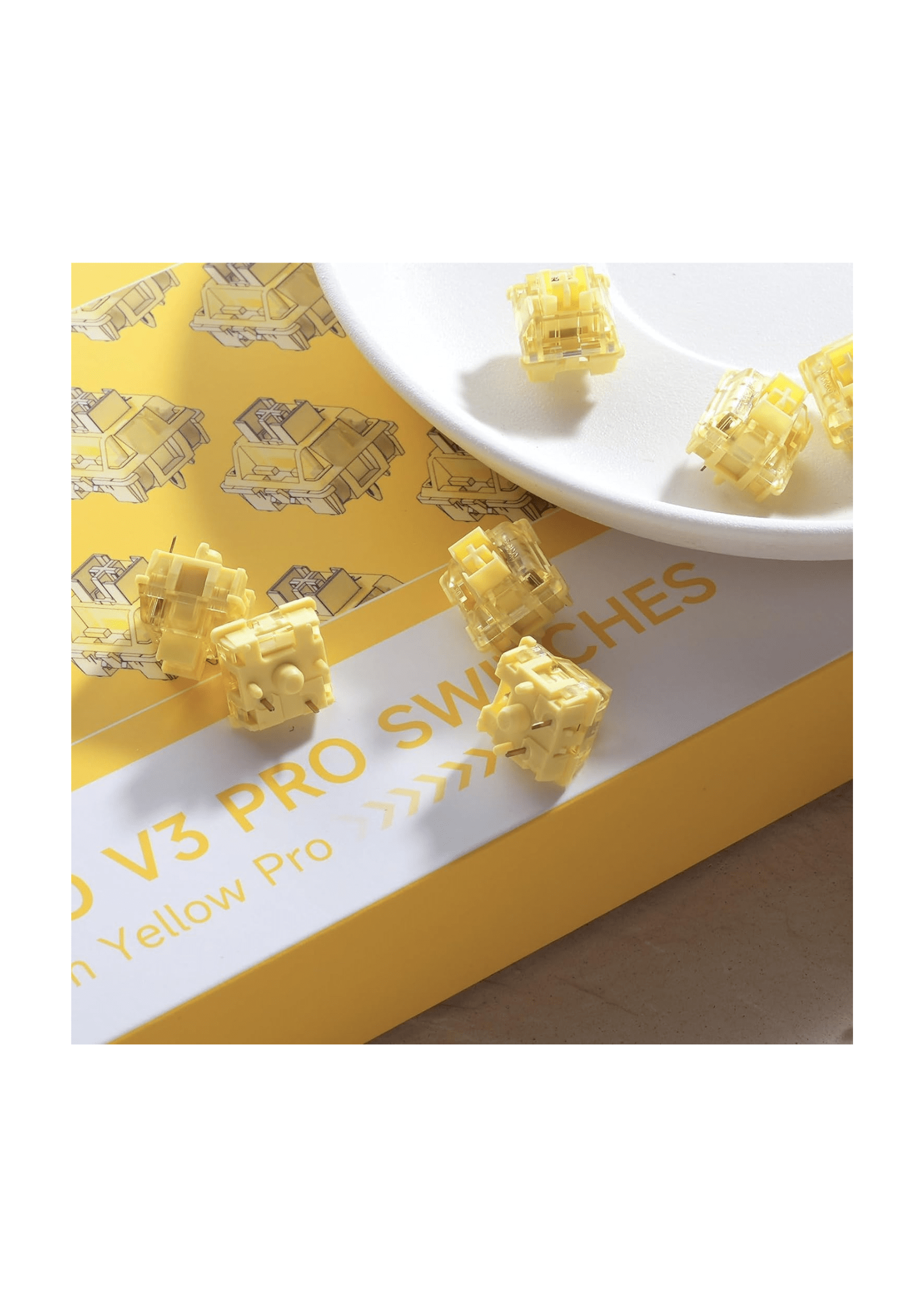 Akko V3 Pro Cream Yellow Linear Keyboard Switch <br> (45 Piece)