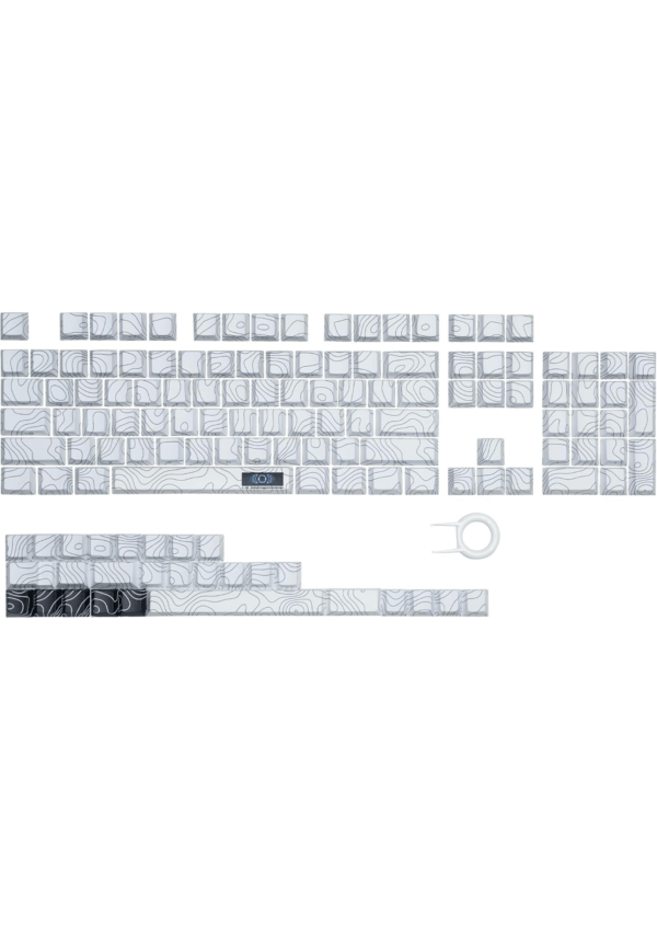dagaladoo Costom Side printed PBT White Topographic Keycaps 132 Keys - Image 4