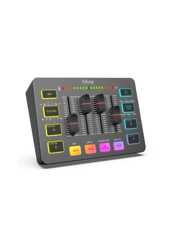 Fifine AmpliGame SC3 Black Sound Mixer - Image 2