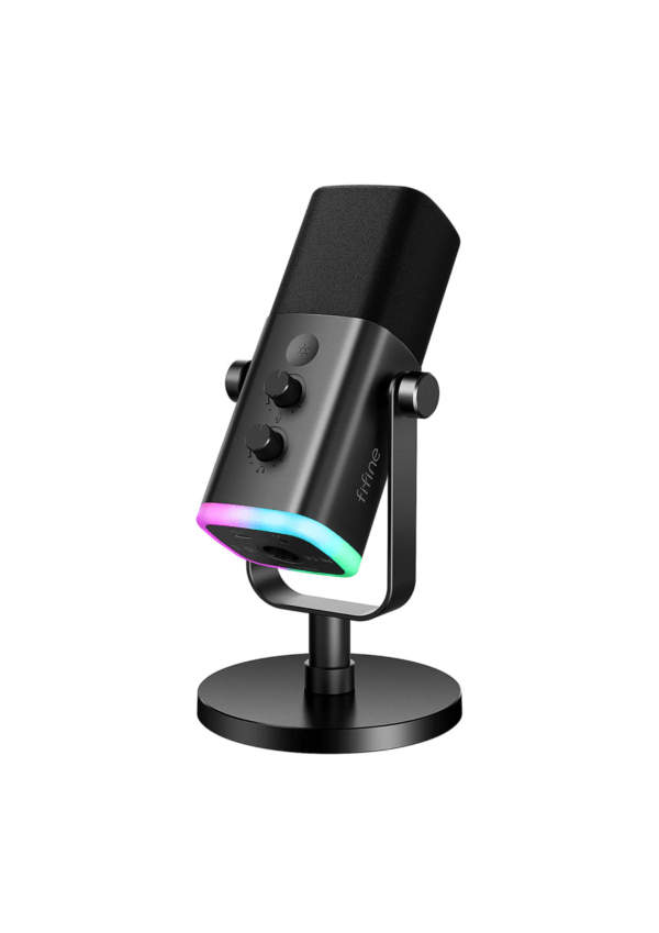 FIFINE AM8 XLR and USB C Black Microphone