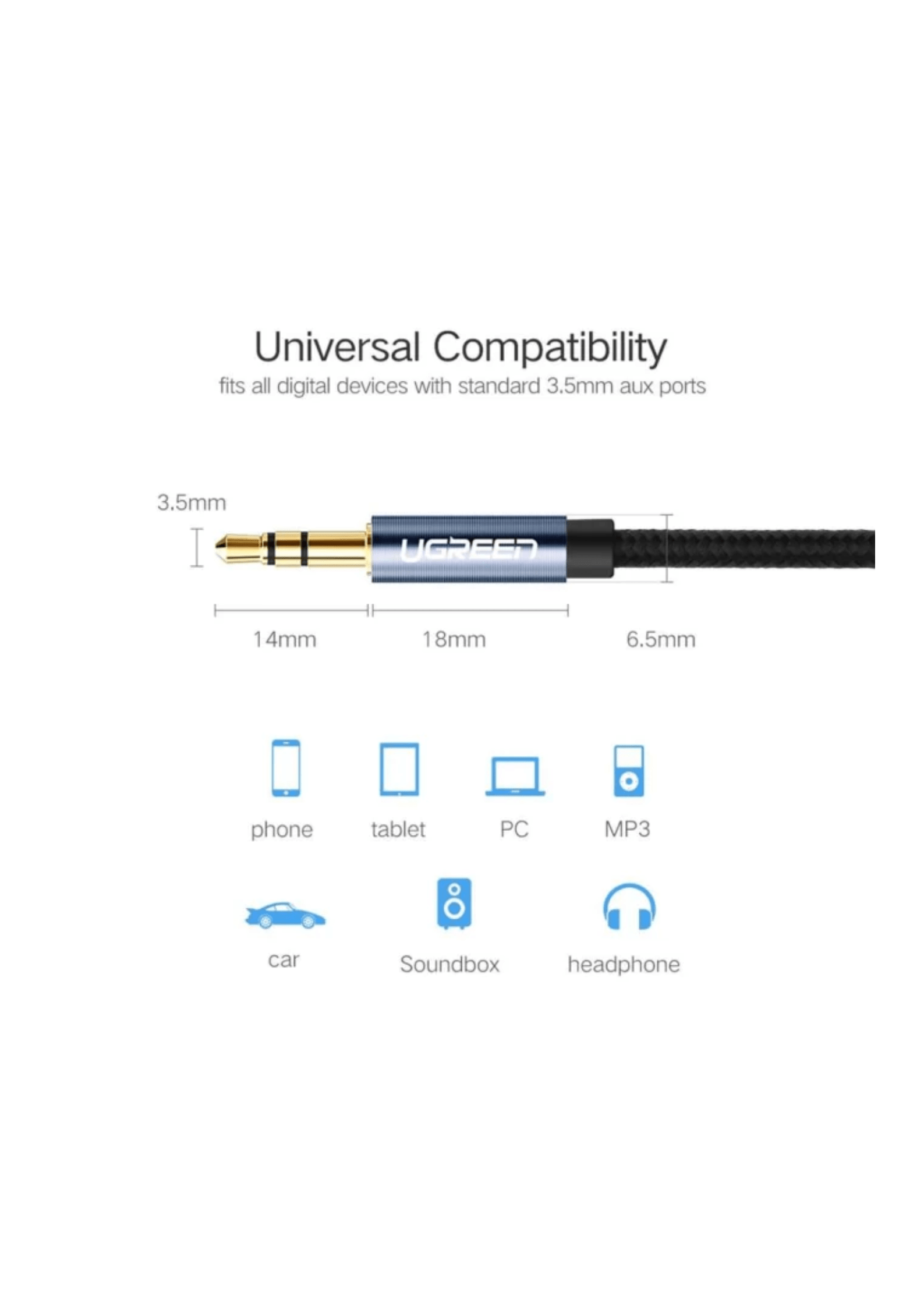 UGREEN AUX Cable 50CM