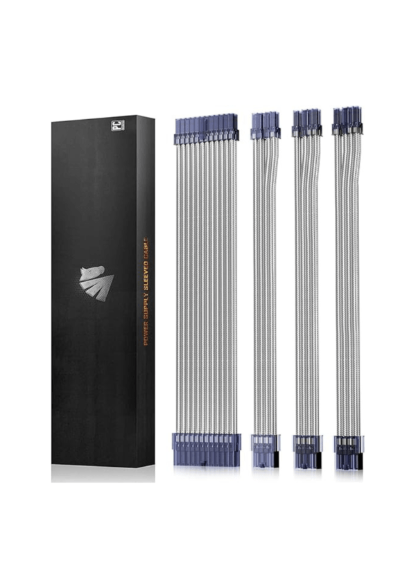 AsiaHorse PSU cable extension 30CM <br> (Silver)