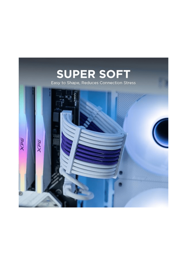 AsiaHorse PSU cable extension 30CM <br> (White-Purple) - Image 3