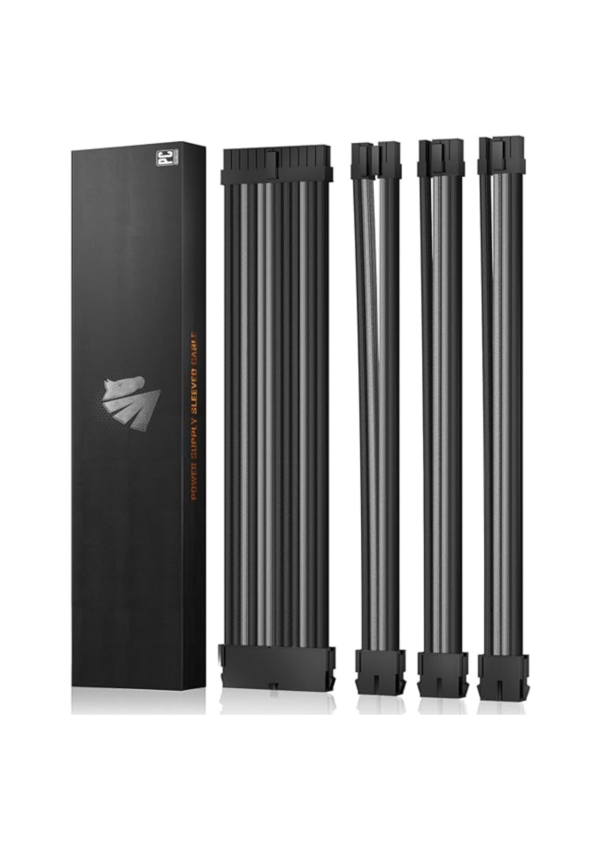 AsiaHorse PSU cable extension 30CM <br> (Grey-Black)