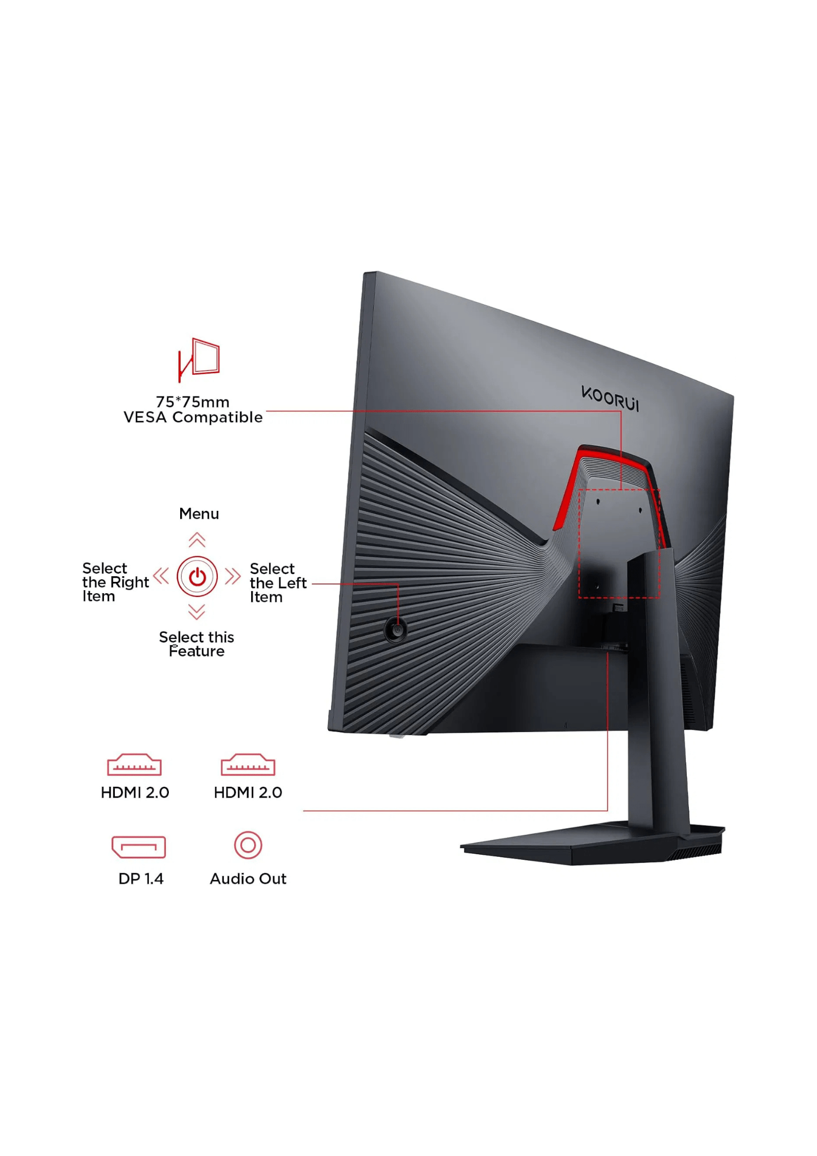 KOORUI G2411P ,24.5 Inch FHD Gaming Monitor (180Hz)