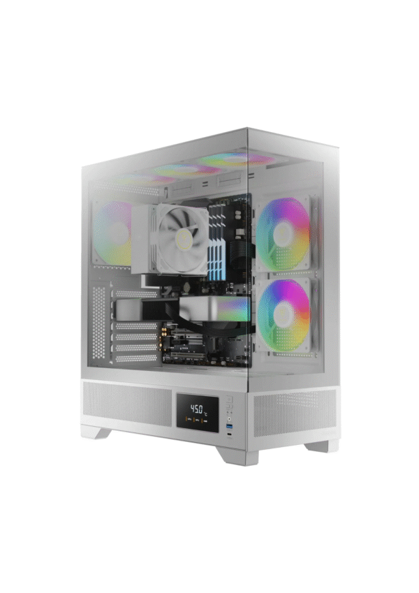 Gamdias Atlas M1 ARGB Mid Tower White Gaming Case