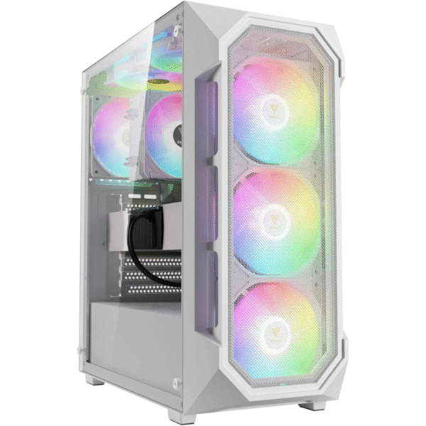 Gamdias Aura GC1 Elite ARGB Mid Tower White Gaming Case