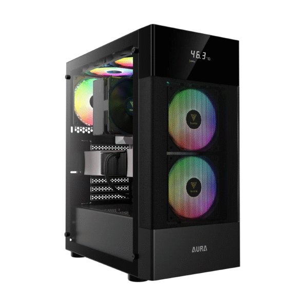 Gamdias Aura GC5 Elite ARGB Mid Tower Black Gaming Case