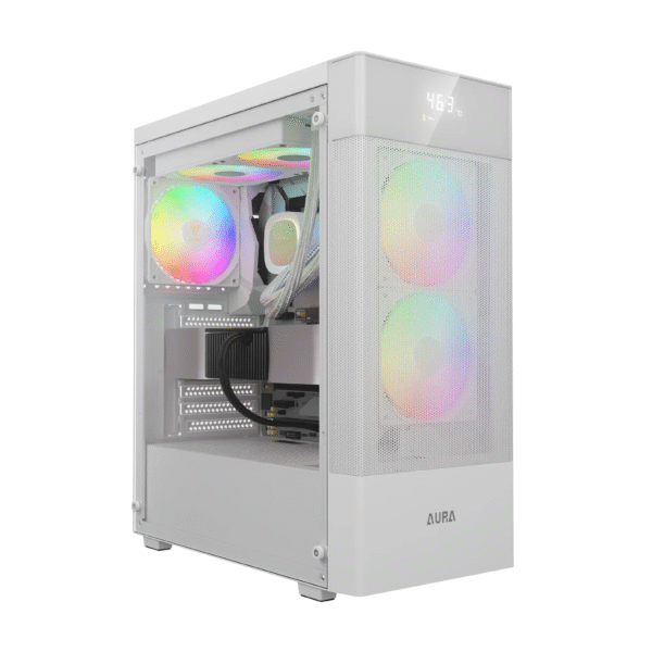 Gamdias Aura GC5 Elite ARGB Mid Tower White Gaming Case