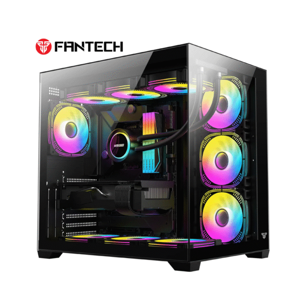 Fantech CG85 LUMINA MID Tower Black Gaming Case (Dual Chamber)