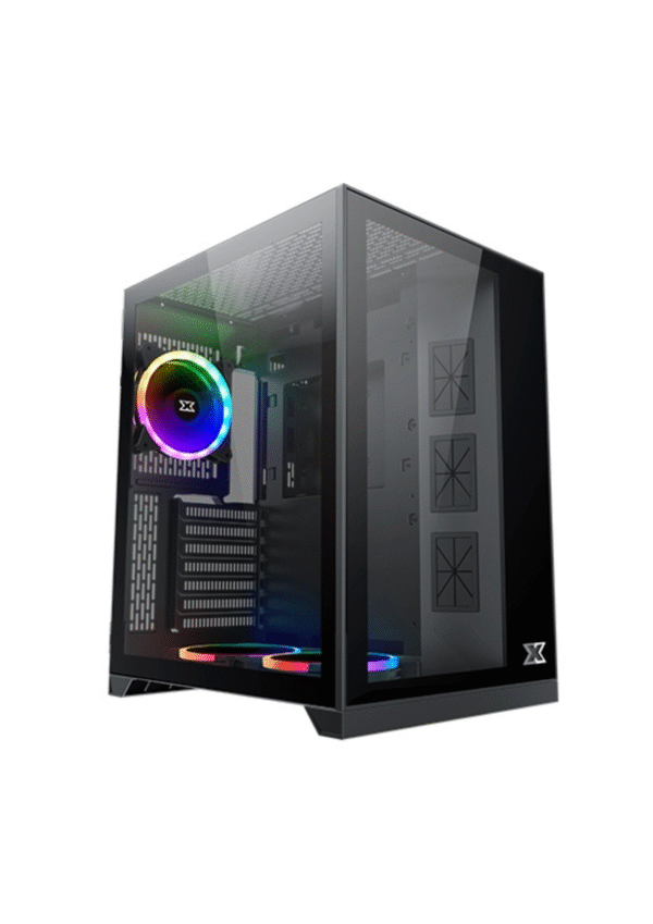 XIGMATEK Aquarius S RGB Tempered Glass Black Mid Tower Case