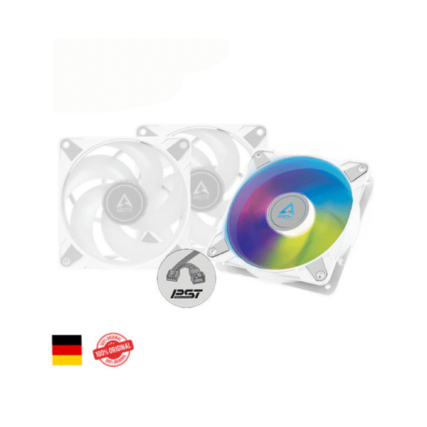 ARCTIC P12 PWM PST A-RGB White FAN With Cable Splitter - 3 PACK